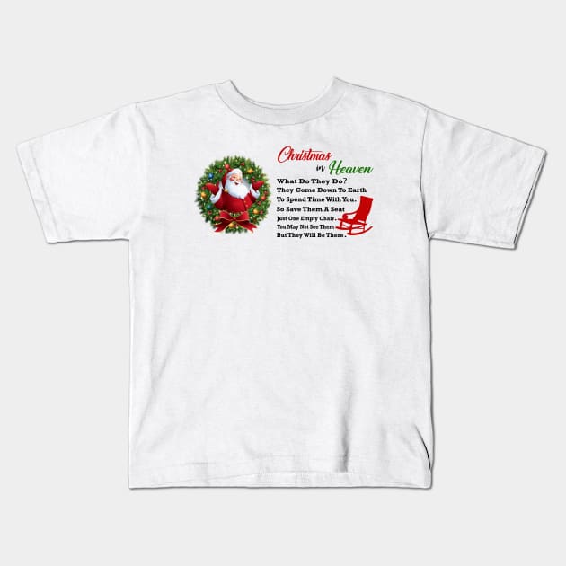 Christmas in Heaven Kids T-Shirt by lonway